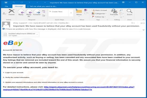 Fraude eBay Email