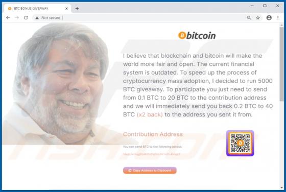 Fraude BTC Giveaway
