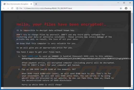 Ransomware DeroHE