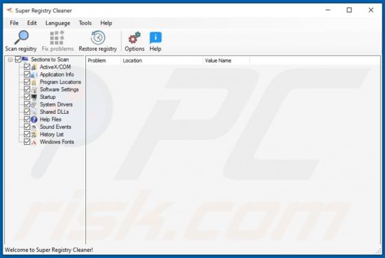 Aplicação Indesejada SuperRegistryCleaner