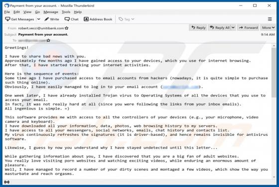 Fraude por e-mail I Have To Share Bad News With You