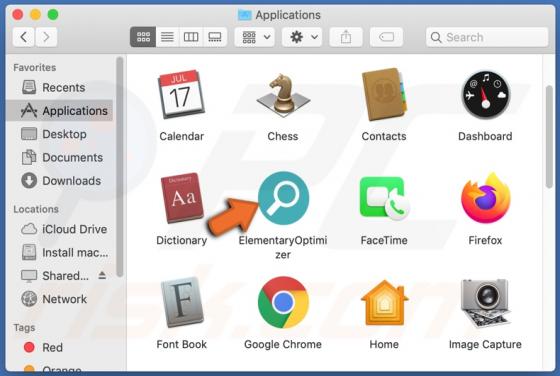Adware  ElementaryOptimizer (Mac)
