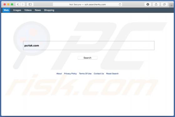 Redirecionamento Searcher4u.com (Mac)