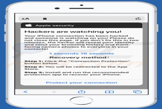 POP-UP da fraude Hackers Are Watching You! (Mac)