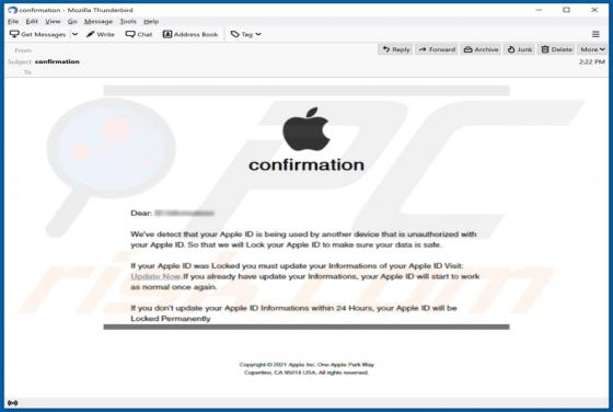 Fraude Apple ID Email (Mac)