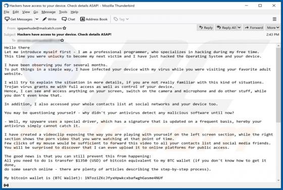 Fraude por E-mail I Am A Professional Programmer Who Specializes In Hacking