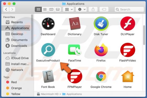 Adware ExecutiveProduct (Mac)