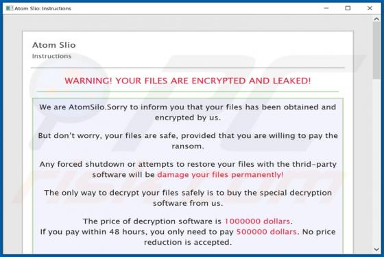 Ransomware AtomSilo