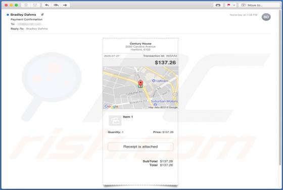 Vírus por Email Google Pay