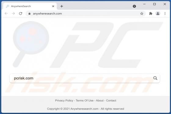 Sequestrador de Navegador Anywhere Search