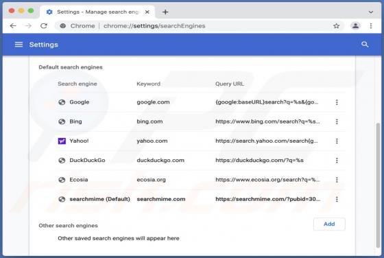 Redirecionamento Searchmime.com (Mac)