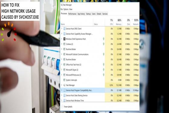 Corrigir o uso elevado da rede Svchost.exe