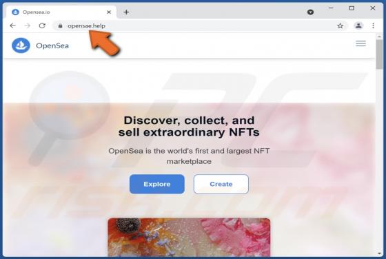POP-UP da fraude OpenSea