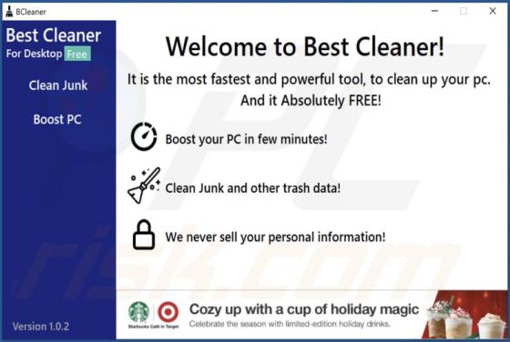 Aplicação Indesejada Best Cleaner (BCleaner)