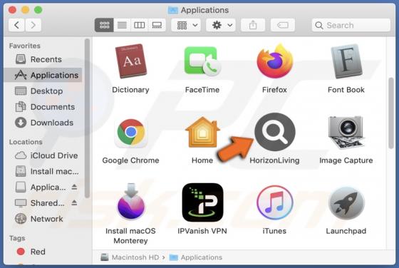 Adware HorizonLiving (Mac)