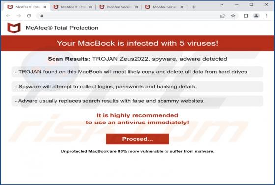 Fraude POP-UP Your MacBook Is Infected With 5 Viruses! (Mac)