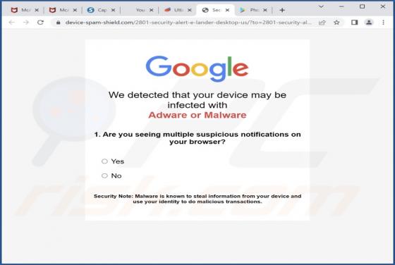 POP-UP da Fraude Chrome Is Infected With Trojan:SLocker