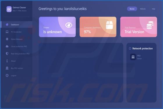 Aplicação Indesejada Getmut Cleaner