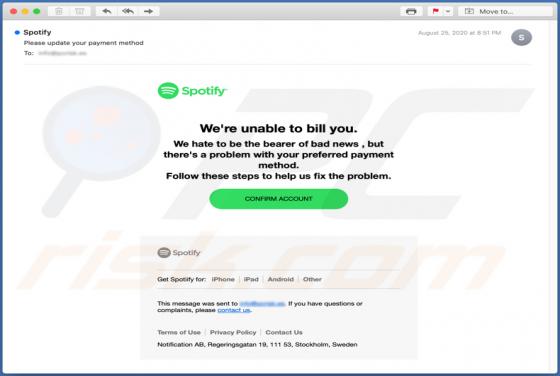 Fraude por Email Spotify