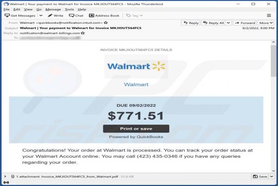 Fraude por Email Your Order Is Processed