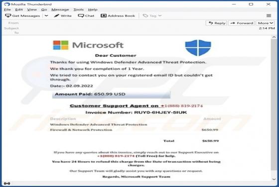 Fraude por Email Windows Defender Advanced Threat Protection