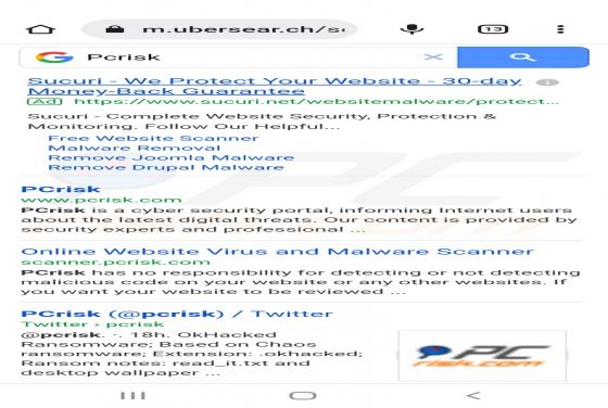 Redirecionamento Ubersear.ch (Android)
