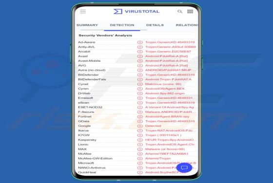 Malware PJobRAT (Android)