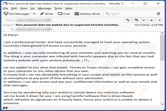Fraude por Email Professional Hacker Managed To Hack Your Operating System