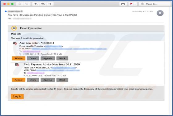 Fraude Email Quarantine