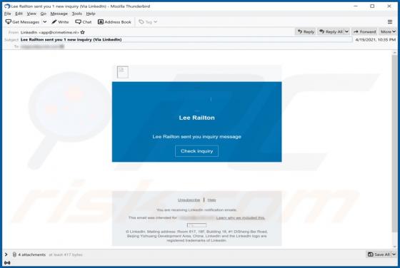 Fraude por Email LinkedIn