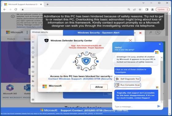 Fraude POP-UP Admittance To This PC Has Been Hindered