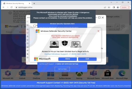 Fraude POP-UP Virus Has Been Detected On Your Device