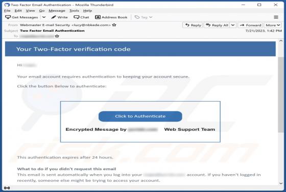 Fraude Email Two-Factor Verification