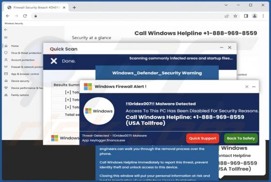 Fraude POP-UP !!Dridex007!! Malware Detected