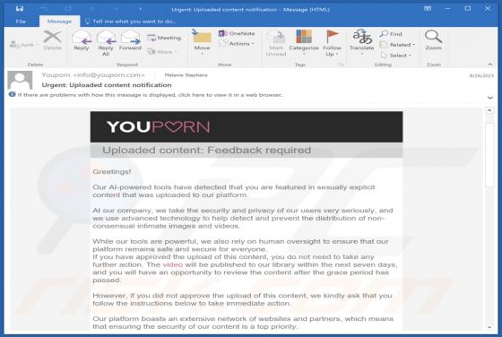 Fraude por Email YouPorn