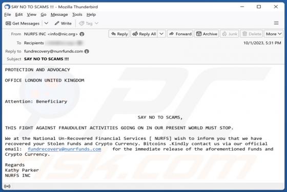 Fraude por Email Recovered Stolen Funds And Crypto Currency