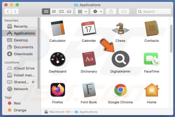 Adware DigitalAdmin (Mac)
