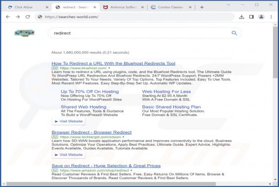 Redirectionamento Searches-world.com