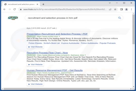 Redirecionamento Searchtabs.io