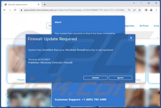 POP-UP da Fraude Firewall Update Required