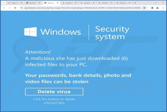 Fraude POP-UP Malicious Site Has Downloaded Infected Files To Your PC