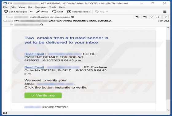 Fraude Emails From A Trusted Sender