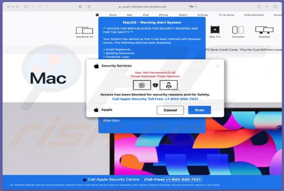 Fraude POP-UP Apple Security Services (Mac)