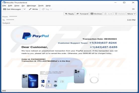 Fraude por Email PayPal - Unauthorized Transaction
