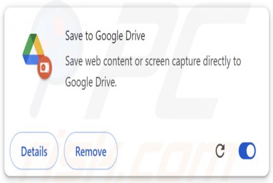 Extensão Fake Save To Google Drive