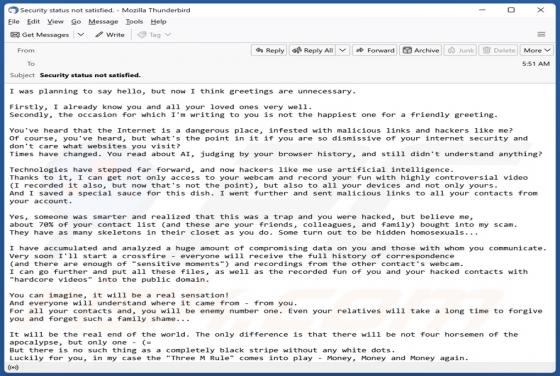 Fraude por Email Internet Is A Dangerous Place