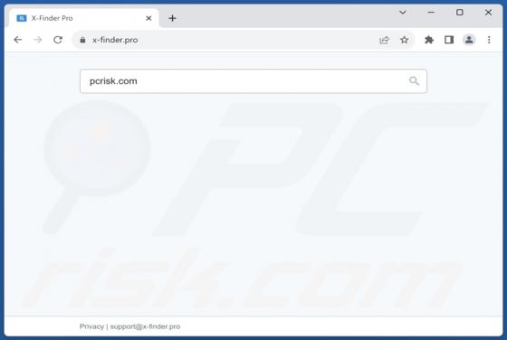 Redirecionamento X-finder.pro