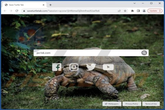 Sequestrador de Navegador Save Turtle Tab