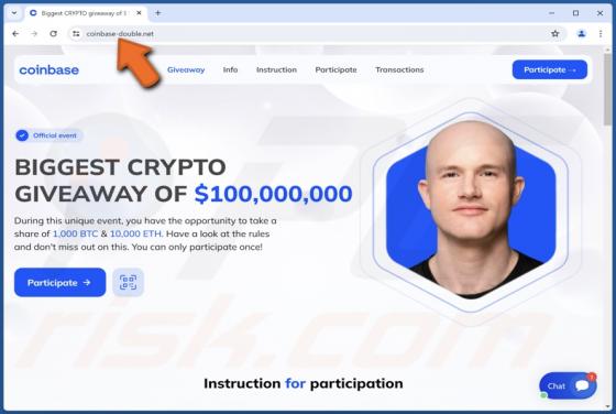 Coinbase Crypto Giveaway Fraude