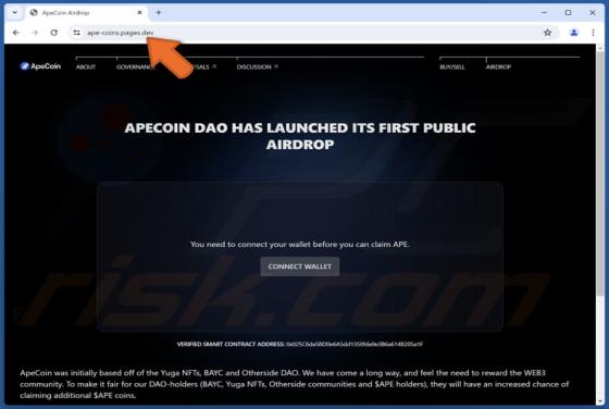 Fraude APECOIN Airdrop